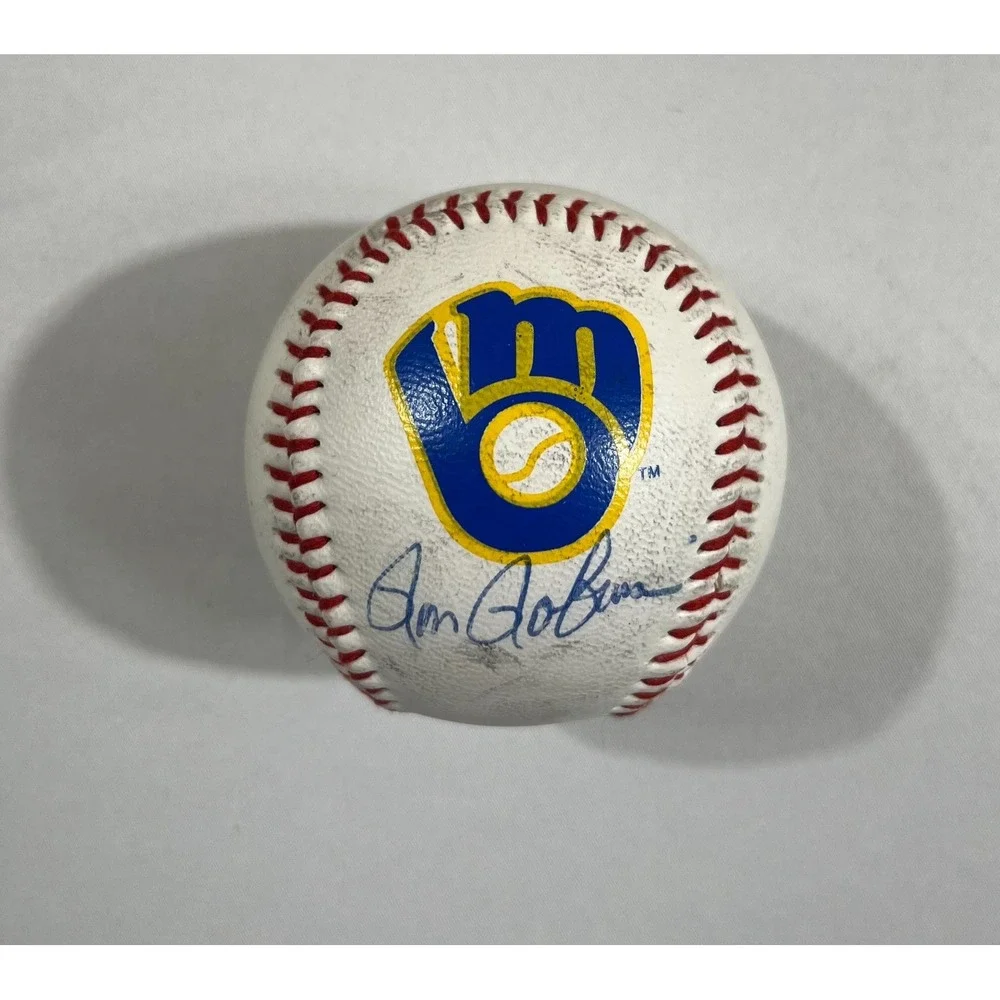 Ron Robinson Signed Milwaukee Brewers Baseball Vintage 1988 SPC
